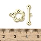 Латунные застежки с цирконами KK-C048-04B-G-4