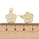 Латунные микро проложить кубического циркония подвески KK-C093-24G-3