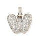 Латунные микропаве прозрачные подвески с фианитом KK-B099-01P-W-1