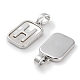 Прямоугольные подвески из латуни из натуральной ракушки KK-C051-25P-2
