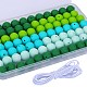 80шт 4 стильных круглых силиконовых фокусных бусины SIL-SZ0001-22C-1