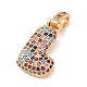 Латунные микро проложить кубического циркония подвески KK-C076-29L-G02-2