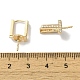 Латунные микро-паве прозрачные серьги-гвоздики из циркония KK-U013-06G-3