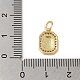 Настоящие позолоченные кулоны из латуни с микропаве KK-L216-002G-C-3