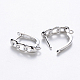 Латунные серьги-кольца с застежкой сзади KK-T048-024P-NF-2