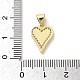 Латунные микропаве прозрачные подвески с фианитом KK-E091-02G-3