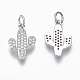 Латунные микро проложить кубического циркония подвески ZIRC-R109-021P-NF-1