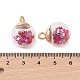Стеклянные круглые подвески GLAA-P063-01G-01-3