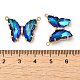 Подвески из латуни с граненым стеклянным соединителем FIND-Z020-03G-3