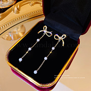 Серьги с кисточками из искусственного жемчуга DX8372-1