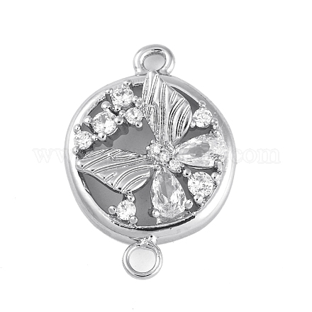Латунные подвески из прозрачного кубического циркония KK-Z066-08P-1