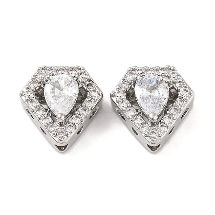 Латунные микропаве из прозрачного кубического циркония KK-S389-28P-1