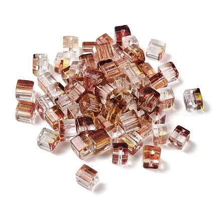 Двухцветные прозрачные стеклянные бусины X1-GLAA-NH0001-03C-1