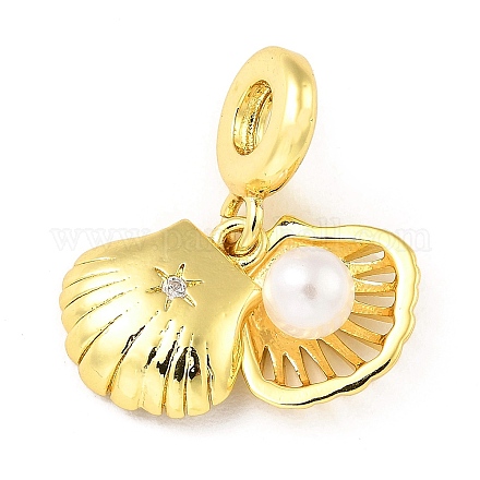 Подвеска из латуни с микропаве из кубического циркония KK-H456-14G-1