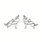 Non-Tarnish 201 Stainless Steel Pendants, Outline Charms, Wolf, Stainless Steel Color, 16x16.5x1mm, Hole: 1.4mm