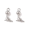 Brass Charms, Cadmium Free & Nickel Free & Lead Free, Sea Lion, Real Platinum Plated, 11x7x3.5mm, Hole: 1.2mm