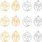 UNICRAFTALE 12pcs 2 Colors Ring with Coconut Tree Pendants Hawaii Tropical Plant Pendant Stainless Steel Pendants for DIY Jewelry Making 18x16x1.5mm