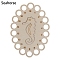 Wooden Embroidery Thread Plate, Cross Stitch Threading Board Tools, Oval, Sea Horse, 15x10.6cm