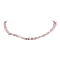 Natural Rose Quartz Chip Beaded Necklace, Golden, 15.94~15.98 inch(40.5~40.6cm)