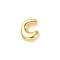 Brass Pendants, Cadmium Free & Nickel Free & Lead Free, Real 18K Gold Plated, Letter C, 22.5x17.5x7mm, Hole: 3x3mm