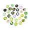 Flatback Glass Cabochons for DIY Projects, Dome/Half Round, Mixed Color, 18x5mm, 138~140pcs/box