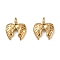 304 Stainless Steel Charms, Golden, Wing, 9x8x1.5mm, Hole: 1.8mm