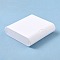 PP Jewelry Box, Mini Jewelry Box for Ring Necklace Bracelet Earring Storage, White, 109.5x112x30mm