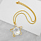 Star Cubic Zirconia Pendant Necklaces, Golden
