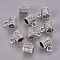 Tibetan Style Alloy Tube Bails, Loop Bails, Bail Beads, Cadmium Free & Lead Free, Column, Antique Silver, 9x8mm, Hole: 3mm