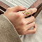 DIY fashionable stainless steel ring with non fading color, female niche high-end light luxury tagram style