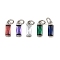 Brass with Cubic Zirconia Pendants, Rectangle Charms, with Jump Ring, Rack Plating, Long-Lasting Plated, Lead Free & Cadmium Free, Platinum, 12x4x3.5mm, Hole: 3.5mm