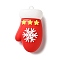 Christmas Theme PVC Pendants, Glover, 47.5x28x18mm, Hole: 2.5mm