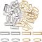 48Pcs 4 Style 304 Stainless Steel Linking Rings, Oval, Mixed Color, 12pcs/style