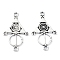 Tibetan Style Alloy Pendant, Lead Free & Cadmium Free, Triangle, Antique Silver, 37x21x2mm, Hole: 2mm, 535pcs/1000g