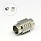 Tarnish Resistant 304 Stainless Steel Magnetic Clasps with Glue-in Ends, Column, Stainless Steel Color, 20x12mm, Hole: 8mm