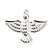 Rack Plating Brass Pendants, Long-Lasting Plated, Bird Charm, Platinum, 20x25x1mm, Hole: 1.4mm