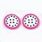 Handmade Polymer Clay Cabochons, Dragon Fruit, Creamy White, 19~20x2~3mm