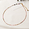 Natural Morganite Faceted Round Beaded Necklaces, Stainless Steel Jewelry for Women, Golden, 15.35 inch(39cm)