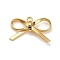 Brass Pendants, Bowknot Charms, Real 18K Gold Plated, 9x15x3mm, Hole: 1.2mm