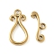 304 Stainless Steel Toggle Clasps, Ion Plating(IP), Teardrop, Real 18K Gold Plated, Ring: 19x10x2mm; Bar: 16.5x6.5x2mm