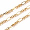 Brass Link Chains, with Spool, Unwelded, Real 18K Gold Plated, Link: 12x6x1.5mm, Ring: 5x2mm, about 16.4 Feet(5m)/roll