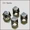 K9 Glass, Imitation Austrian Crystal Beads, Grade AAA, Faceted, Cornerless Cube Beads, Gray, 6x5.5x5.5mm, Hole: 0.7~0.9mm