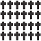 100Pcs Wooden Pendants, Dyed, Religion Cross Charms, Black, 21~22x14~15x4~5mm, Hole: 1.8mm
