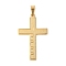 304 Stainless Steel Pendants, Ion Plating(IP), Cross with Scripture Charm, Religion, Golden, 48x29.5x2mm, Hole: 8x4.5mm