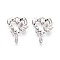 Alloy Pendants, Heart with Butterfly, Platinum, 20x14x4mm, Hole: 1.6mm