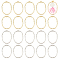 40Pcs 2 Colors Alloy Open Back Bezel Pendants, For DIY UV Resin, Epoxy Resin, Pressed Flower Jewelry, Oval, Platinum & Light Gold, 30x21.5x1.5mm, Hole: 3x1mm, 20pcs/color