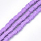 Spray Painted Non-magnetic Synthetic Hematite Beads Strands, Fish Bone, Medium Purple, 8x6x3mm, Hole: 0.8mm, about 51~52pcs/strand, 15.7 inch