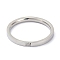 Crystal Rhinestone Finger Ring for Girl Women, 304 Stainless Steel Ring, Stainless Steel Color, US Size 8(18.1mm)