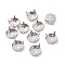 Non-Tarnish Stainless Steel Rhinestone Claw Settings, Flat Round, Stainless Steel Color, 17x8mm, Tray: 16mm