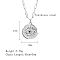 Non-Tarnish 304 Stainless Steel Pendant Necklaces, Eye, Stainless Steel Color, 17.72 inch(45cm)